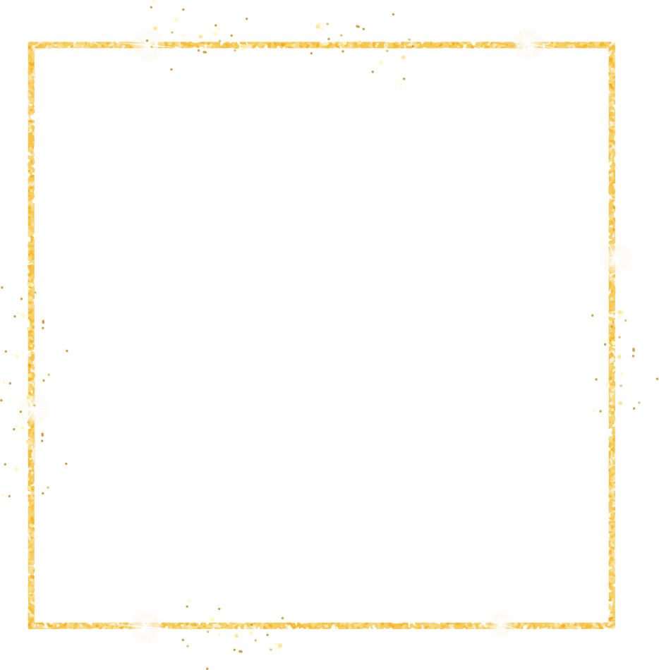 Gold Glitter Square Banner Frame